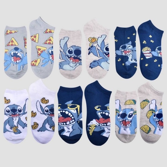 Disney Accessories - ❗️SOLD❗️Women's Lilo & Stitch Food 6pk Socks